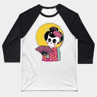 Geisha skeleton Baseball T-Shirt